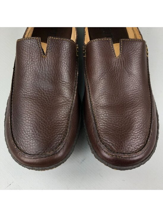 Born Men\'s Size 10.5 Brown Pebbled Leather Closed Toe Slip On Casual Loafers main image 10